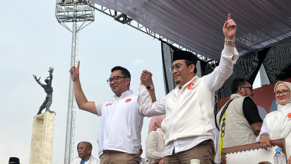 Orasi di Kampanye Akbar, Ridwan Kamil: Kita Datang Niat Baik Ayomi Semua Golongan