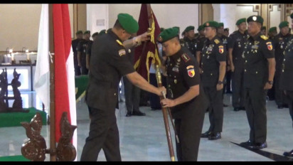 Tongkat Komando Bergulir, Pangdam V Brawijaya Pimpin Serah Terima Jabatan Pergantian Kasdam