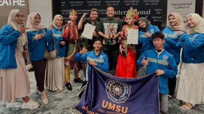 Tim Tari UMSU Raih Predikat Platinum Award di Singapura, Opitimis Juara Grand Final International Art Festival