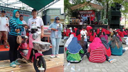 Akhiri Massa Kampanye, Ribuan Relawan Yani-Alif di Menganti dan Driyorejo Jalan Sehat Massal