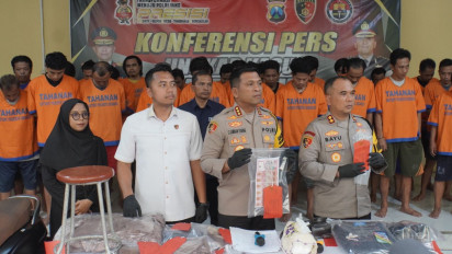 Polresta Sidoarjo Tangkap Puluhan Tersangka Judol Beromset hampir 700 Juta Rupiah Per Bulan