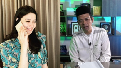 Sorotan Ekspresi Iris Wullur Blak-blakan Ngaku Tak Kuat Minum Air Zamzam Viral, Ustaz Abdul Somad Sebut kalau Niat...