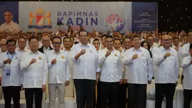 Suasana Rapimnas Kadin 2024, di Hotel Mulia, Minggu (1/12/2024).