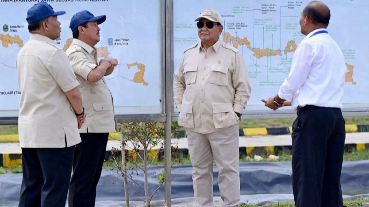 Presiden Prabowo Kunjungi dan Tebar Benih Nila di BLUPPB Karawang
            - galeri foto