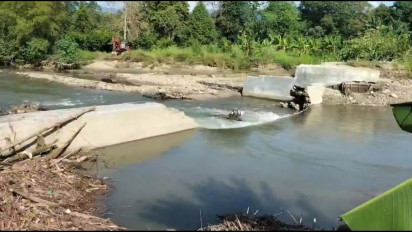 Belum Setahun Difungsikan, Bendungan Bernilai Rp 1.2 Miliar di Lutim Jebol