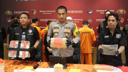 Polres Pelabuhan Tanjung Priok Ungkap Kasus Peredaran 60 Kilogram Ganja dan Ratusan Butir Pil Ekstasi