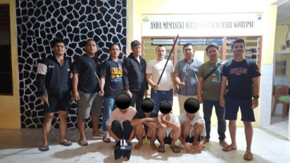 Polisi Amankan Empat Remaja Terlibat Pengancaman Bersenjata Tajam di Pesisir Selatan