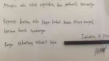 Tulis Surat untuk Ibunya, Anak 14 Tahun Bunuh Ayah dan Nenek Sampaikan Pesan Menyentuh