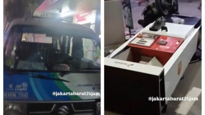 Usai Tabrak Tangki SPBU di Joglo, Sopir Angjot JakLingko Diberhentikan
