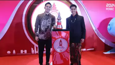 Sabar Karyaman/Reza Pahlevi di Gala Dinner BWF World Tour Finals 2024.