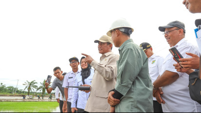Tinjau Sawah Sumut, Mentan Amran Pastikan Program Swasembada Lewat Oplah dan Cetak Sawah Berjalan Lancar