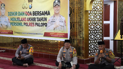 Jelang Lepas Akhir Tahun, Polres Palopo Gelar Dzikir dan Doa Bersama