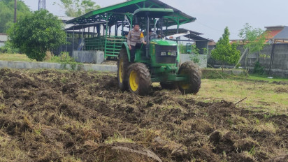 Polisi di Sidoarjo Sulap Lahan Tidur Jadi Produktif dengan Menanam Jagung untuk Ketahanan Pangan