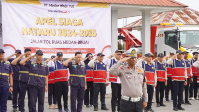 Pengelola Tol Medan-Binjai Gelar Apel Siaga Gabungan Demi Bersiap Hadapi Libur Nataru