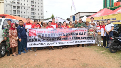 INTI dan Koarmada RI Gelar Baksos Bantu Korban Kebakaran di Kemayoran