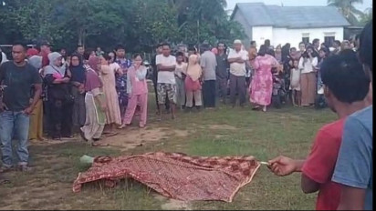 Warga  Desa Candi Bungo Digegerkan Penemuan Mayat Tergeletak di Lapangan Sepak Bola