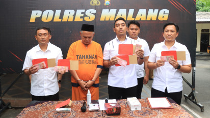 Gelapkan Uang Warga Modus Bebaskan Tersangka Perjudian, Polisi Tahan Oknum Kades di Malang