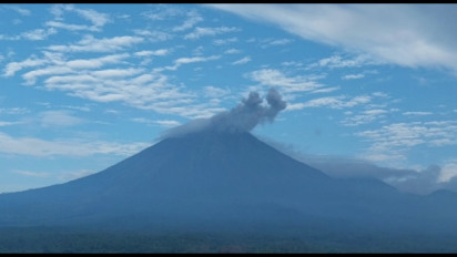 Gunung Semeru Kembali Erupsi, Semburkan Kolom Abu Setinggi 1000 Meter, PVMBG: Hindari Radius 8 Kilometer