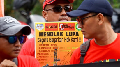 Buruh Migas Gelar Aksi di Graha Pertamina, Tuntut Pembayaran Upah Pekerja Outsourcing
