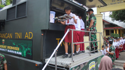 Kodam I/BB Dukung Kesehatan dan Kecerdasan Anak Lewat Makanan Sehat Bergizi Gratis di SDN Sunggal