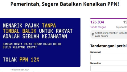 Lebih dari 125 Ribu Orang Teken Petisi Minta Prabowo Batalkan PPN 12 Persen
