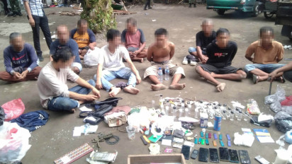 Tim Gabungan TNI-Polri Gerebek Barak Narkoba di Langkat, Puluhan Tersangka Diamankan