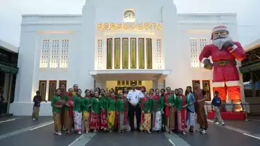Roadshow Batik digelar di stasiun Tugu Yogyakarta.