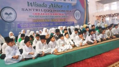 Dahsyat! Efek Lulus Belajar Al Quran, 10 Ribu Santri Jalani Wisuda di Masjid Istiqlal