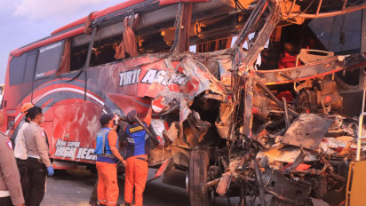 Kecelakaan di Tol Pandaan Ternyata Bus Rombongan Pelajar Asal Bogor Tengah Study Tour ke Kampung Inggris