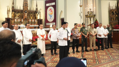 Sapa Umat Kristiani di Gereja, Menag Harap Natal Menambah Rasa Sayang dan Cinta Damai Antar Manusia