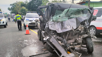 Laka Karambol Dua Mobil Pikap dan Satu Truk di Jalan Wates-Purworejo, Dua Orang Alami Luka