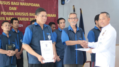 Empat Warga Binaan Lapas Kelas IIB Nganjuk Terima Remisi Khusus Natal 2024