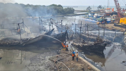 Total 24 Kapal Terbakar di Pelabuhan Pelindo Tegal, Kerugian Ditaksir Mencapai Rp 60 Miliar