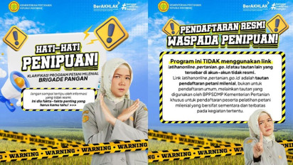 Waspadai Hoaks Program Brigade Pangan dan Petani Milenial di Media Sosial, Begini Informasi Resmi dan Cara Pendaftarannya