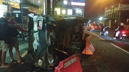 Bus Rombongan Wisata dari SMK Bali Ngeblong di Kota Batu, 4 Pengguna Jalan Tewas