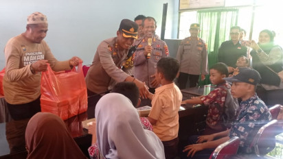 Kapolres Palopo AKBP Safi’i Nafsikin Pimpin Aksi Berbagi Makan Bergizi Gratis di SLBN 1 Palopo