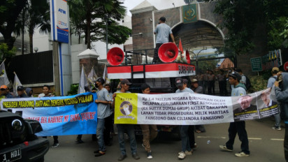Sekelompok Massa Kembali Geruduk Kemenko Polkam dan Kejagung RI Tuntuk Kasus Dugaan Penggelapan Pajak Minyak Sawit