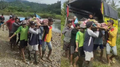 Perjuangan Seorang Ibu di Banyuwangi, Pasca Melahirkan Dievakuasi ke Faskes Gunakan Tandu