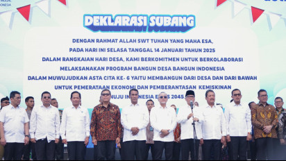 Kick Off Hari Desa, Mentan Amran Ajak Kades Seluruh Indonesia untuk Jaga Ketahanan Pangan