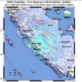 BMKG: Gempa 5,2 Magnitudo Guncang Lubuk Linggau Sumsel