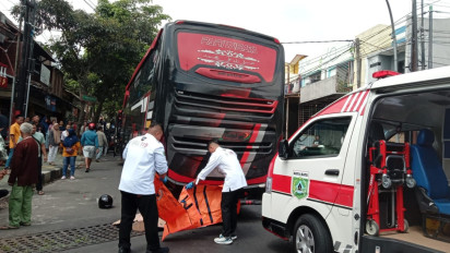Bus Pariwisata Pelajar SD Jember Tabrak Pemotor di Batu hingga Tewas