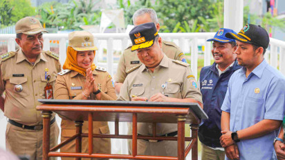 Resmikan Taman Setu Biru, Pj. Gubernur Teguh Imbau Masyarakat Jaga Fasilitas Publik dengan Baik