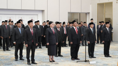 Menteri Agama Nasaruddin Umar Lantik 12 Pejabat di Kemenag