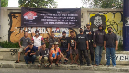 Sekelompok Warga Jogjakarta Gelar Aksi Damai, Ajak Warga Jaga Kamtibmas dan Dukung Program Pemerintah