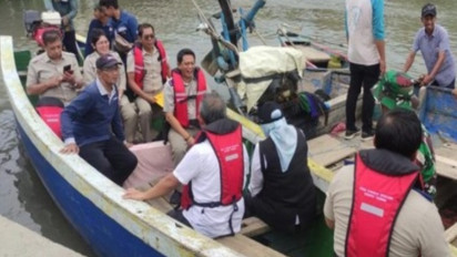 Petugas BPN Tinjau HGB 656 Hektare di Laut Sedati Sidoarjo