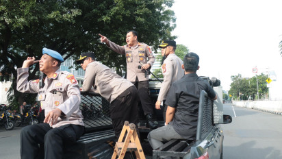 Ribuan Personel Siaga Amankan Aksi Bela Palestina di Kedubes AS, Kapolres: Tidak Ada yang Bawa Senjata Api