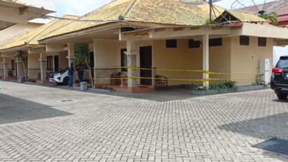 Polisi Pasang Police Line di Kamar Hotel 301 Kediri, Tempat Korban Mutilasi Dibunuh