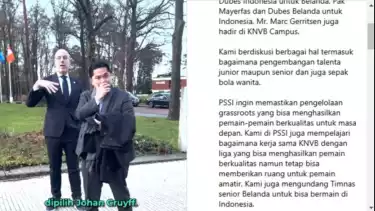 Erick Thohir kunjungi KNVB Campus di Zeist, Belanda