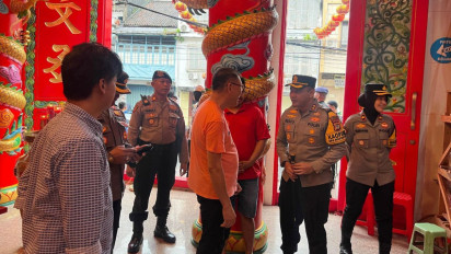 Patroli dan Pengamananan Kelenteng Menjelang Imlek di Makassar Ditingkatkan