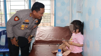 Kapolres Nias Selatan Berikan Pendampingan Bocah Diduga Korban Kekerasan